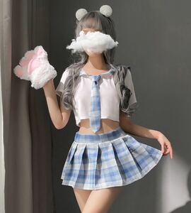 セクシー コスプレ 女子高生 制服 ミニスカート JK 可愛い 4点セット コスプレ衣装 ランジェリー