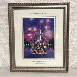 ディズニー Remember the Magic Walt Disney World 25th Anniversary 額入り 絵画 25周年 ミッキー ミニー ドナルド グーフィー 記念
