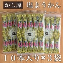 【送料無料】10本入り×3個セット｜かし原 塩羊かん 合計30本_画像1