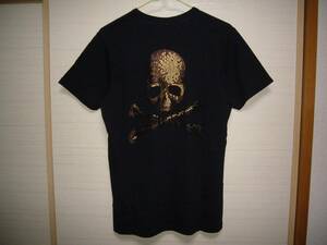 Loen Skull Металлический каменный каменный с коротким рукавом T -Front Black 46