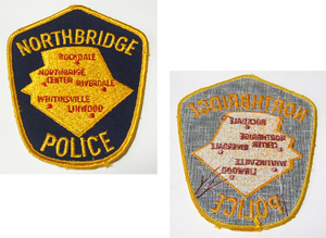 NORTHBRIDGE POLICE badge / US Police, police, unused, embroidery,MA,NPD,Department,