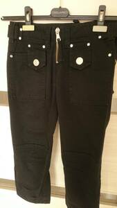 D2 DSQUEARED Dsquared black Denim black jeans 7 minute height capri pants size 40 small . waist adjustment possibility three cape commercial firm tag attaching regular 