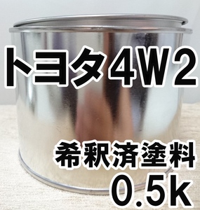 ◇ トヨタ4W2　塗料　希釈済　オレンジ　FJクルーザー　カラーナンバー　カラーコード　4W2