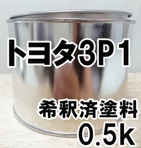 ◇ トヨタ3P1　塗料　希釈済　レッドマイカM　RAV4　カラーナンバー　カラーコード　3P1