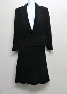 14035　◆　Noir　Robe／冠婚葬祭／黒／ジャケット+スカート