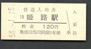 （山陽本線）姫路駅１２０円