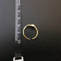 オープンリング 指輪 ゴールド バラ ローズ レディース 韓国 調整可能 フリーサイズ 可愛い シンプル ピンキー フォーク #C1328-3_画像5