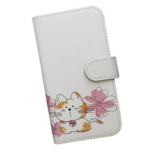 Redmi Note 11　スマホケース 手帳型 プリントケース ネコ 花 キャラクター かわいい_画像1