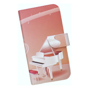 iPhone13 PRO　スマホケース 手帳型 プリントケース ピアノ 音符 楽器 音楽