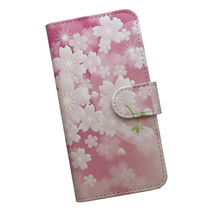 Xperia 10 IV SO-52C/SOG07/A202SO　スマホケース 手帳型 プリントケース 桜 ピンク 花柄 和柄 花_画像1