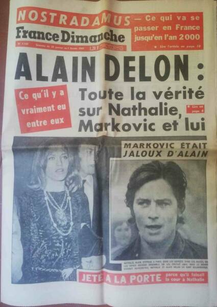 ★　アラン・ドロン　「France dimanche　1969年」