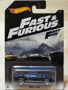 【新品：未開封】ホットウィール 1966年 フォード GT40 [ワイルド・スピード MEGA MAX] ダークブルー