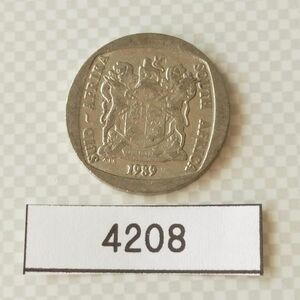 外国古銭　南アフリカ　1989年　2RAND コイン/硬貨/レトロ/＃4208