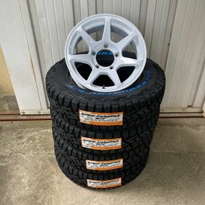 TOYOオープンカントリーRT◆185/85R16◆16×6J-0 CST ZERO-1HYPER J》スズキジムニーJBJA ホワイトレター逆ゾリ　ホワイトハイパー+J