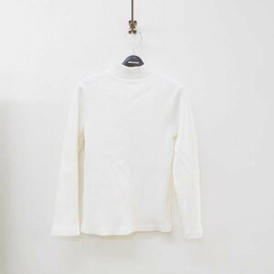 snidols kids Kids man and woman use 130. long sleeve rib high‐necked T-shirt white white tops 