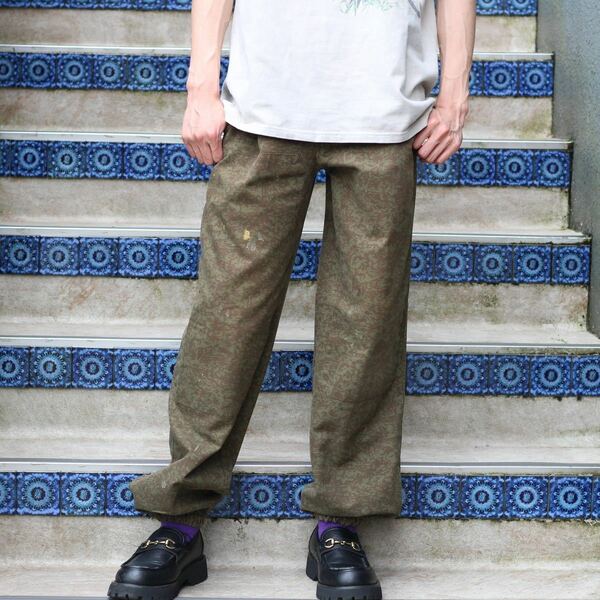 EU VINTAGE CZECH MILITARY CAMOUFLAGE PATTERNED EASY CARGO PANTS/ヨーロッパ古着チェコ軍カモフラ柄イージーカーゴパンツ