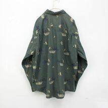 USA VINTAGE WOOL RICH DUCK PATTERNED LONG SLEEVE SHIRT/アメリカ古着ウールリッチ鴨柄長袖シャツ_画像5