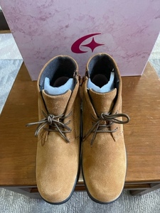 22.5 moon Star SP1770WP light brown group 3E suede boots waterproof uo- King shoes short boots wide width MOONSTAR free shipping new goods unused goods 