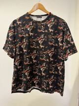 美品 LAD MUSICIAN 西洋絵画 インクジェットプリント ビッグTシャツ NO.2220-715 / ラッドミュージシャン INKJET BIRD DOG MONKEY BIG Tee_画像4