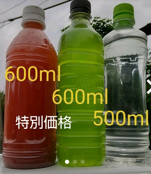 特別価格 PSB(光合成細菌)600ml&グリーンウォーター600ml&ゾウリムシ500ml。