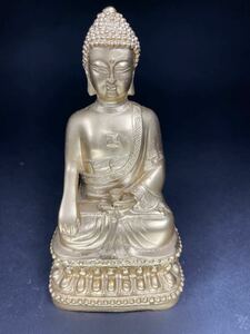 仏像 仏教美術品 銅製 塗金釋迦如來像 供養美品 古美術品 サイズ：高さ19cm cm 幅さ10cm 