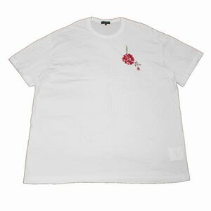 COMME des GARCONS HOMME PLUS コムデギャルソンオムプリュス 22SS 花刺繍 ビッグ Tシャツ XL ホワイト