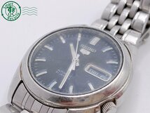 0840885　▽ SEIKO 5 セイコー ファイブ 7S26-01V0 メンズ 腕時計 AT 自動巻き 21石 デイデイト 裏スケルトン シルバー 黒文字盤 中古_画像8