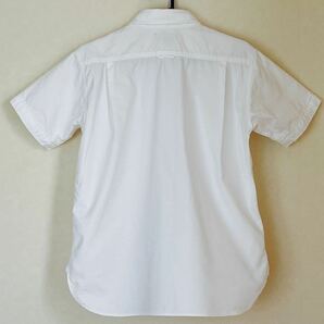 超美品★BEAMS(ビームス)メンズ 半袖 シャツ S(T160-170cm)使用2回 ホワイト 白 (株)ビームス トップス 春夏 アウトドア リモート ワークの画像6