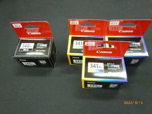 ☆ Canon PIXUS インクカートリッジ ブラック BC-340XL ×1 / ３色カラー BC-341XL ×3 未使用 保管品 ☆