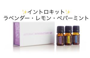 ドテラ イントロキット ラベンダー レモン ペパーミント ミネラルオイル & ブレンドオイルのセット