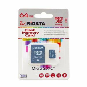 送料無：新品：RiDATA microSDXCカード 64GB class10