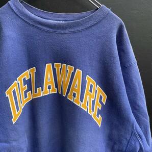 希少 size XL 90's Champion DELAWARE チャンピオン 刺繍タグ USA製 Reverse Weave ヴィンテージ リバースウィーブ カレッジ スウェットの画像3