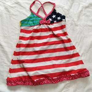  Kids купальный костюм 110 One-piece купальный костюм America национальный флаг полоса рисунок девочка ребенок 220806