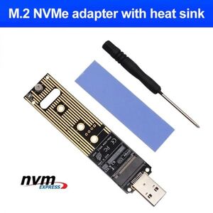 新品即決■送料無料M.2 nvme MキーSSD⇒USB3.1.変換アダプタ 高性能10gbps USB下位互換性 サイズ2242/2260/2280/