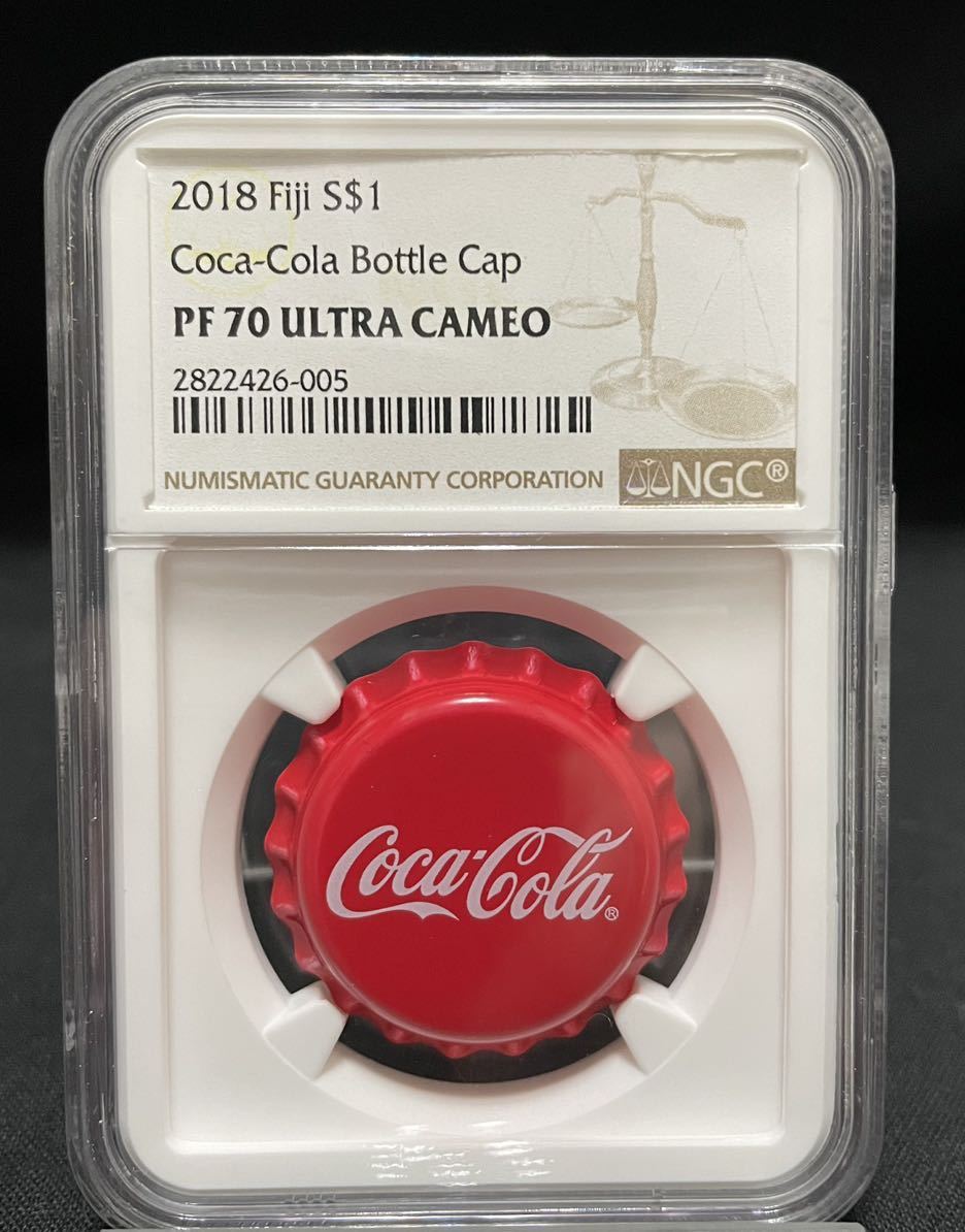 本物保証】A127 NGC PF70 コカ・コーラ ボトルキャップ 1ドル銀貨-