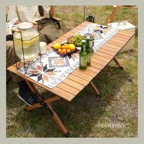 テーブル ランナー クロス マット アウトドア キャンプ 木製 キリム