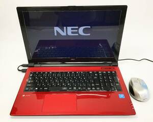 NEC Lavie Note Standard ノートパソコン PC-NS150FAR ルミナスレッド NS150/F Windows10 DVD-RW 4GB CPU Celeron 1.60GHz マウス BSMBW02