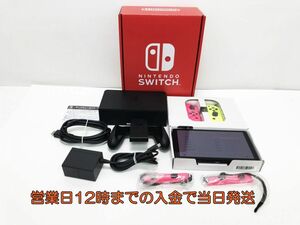 【1円】有機ELモデル Nintendo Switch Joy-Con(L)ピンク/(R) イエロー)ゲーム機本体 初期化動作確認済み 1A2000-1184e/G4