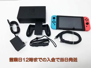 【1円】新型 Nintendo Switch Joy-Con(L) ネオンブルー/(R) ネオンレッド ゲーム機本体 初期化動作確認済み 1A3000-173e/G4