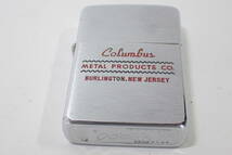 23172【・・・・ZIPPO・・・・】斜字体 筆記体 旧ロゴ イタリック体 1958年 ビンテージ Columbus METAL PRODUCTS CO BURLINGTON NEW JERSEY_画像1