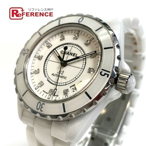 CHANEL シャネル H1629 12Pダイヤ J12 自動巻き メンズ腕時計 ホワイトセラミック メンズ ホワイト