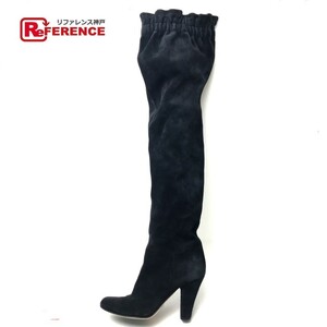 DOLCE&GABBANA Dolce and Gabbana knee high boots boots suede black 37 lady's 