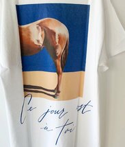 希少★新品本物【白★3】★HORSE SS TEE バックプリント 織ネーム 正規店購入 ディセンダント 入手困難 DESCENDANT 21SS スポット 即日発送_画像1