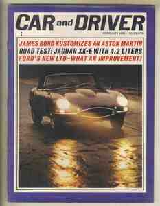 【c9191】65.2 CARandDRIVER／ジャガーXK-E 4.2、フォードLTD、1964年のF1マシン(透視図)、メキシコGP、...