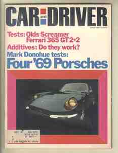 【c9256】69.3 CARandDRIVER／ポルシェ1969年モデル、オールズモビル カットラスS、フェラーリ365GT 2+2、...