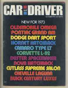 【c9286】72.10 CARandDRIVER／1973年米国車ニューモデル、ジャガーEタイプV12、ジャガーXJ12、スバルGLクーペ(レオーネ)、...