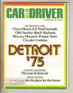 【c9299】74.10 CARandDRIVER／'75デトロイトのニューモデル、ワトキンスグレン6時間、シェーファー500、...