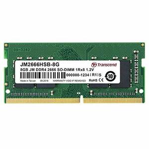 Transcend ノートPC用メモリ PC4-21300 (DDR4-2666) 8GB 260pin SO-DIMM 1.2V CL19 (無期限保証) JM2666HSB-8G(中古品)