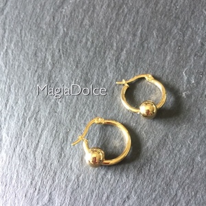 送料無料*MagiaDolce 5379●2wayピアス 20mm gold ゴールドピアス フープピアス アレルギー対応ピアス ステンレスピアス シンプルピアス