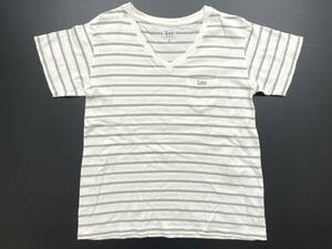 Lee Lee Pocket T -For -Fish v Neck T -Fork Border Emelcodery One Point Isse 4465